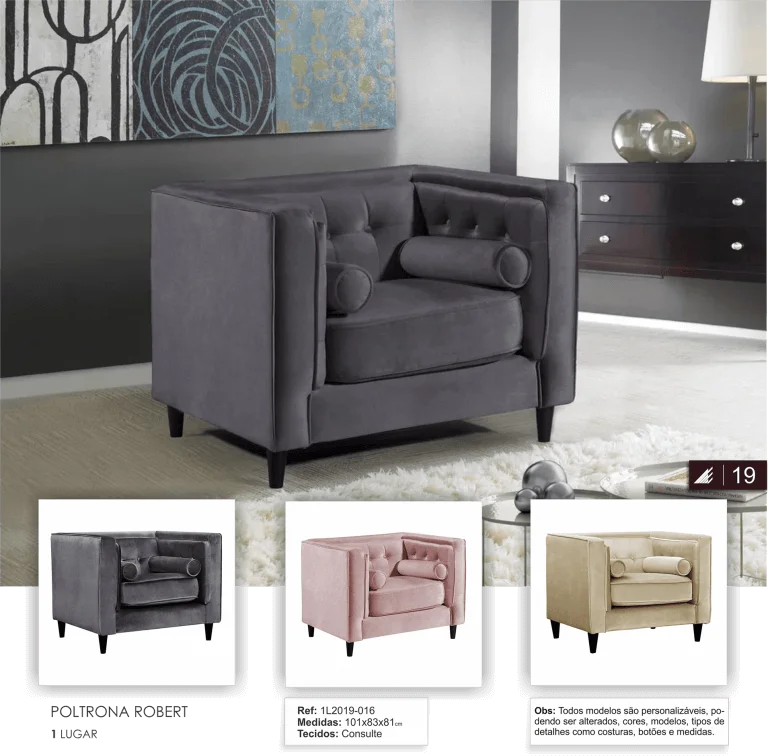 Poltrona Robert Poltronas decorativas